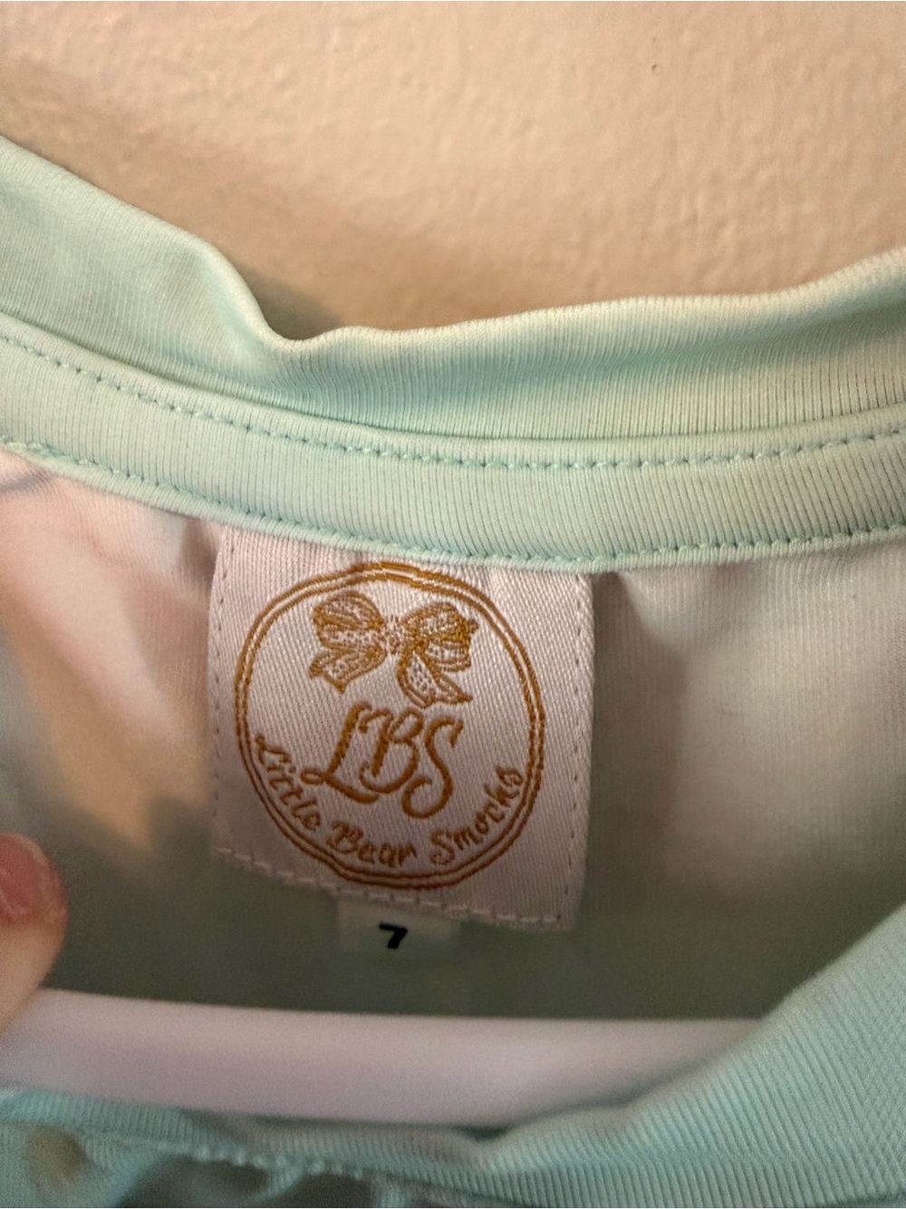 Little Bear Smocks Mickey Mouse Light Aqua Outfit - Picture 4 of 6